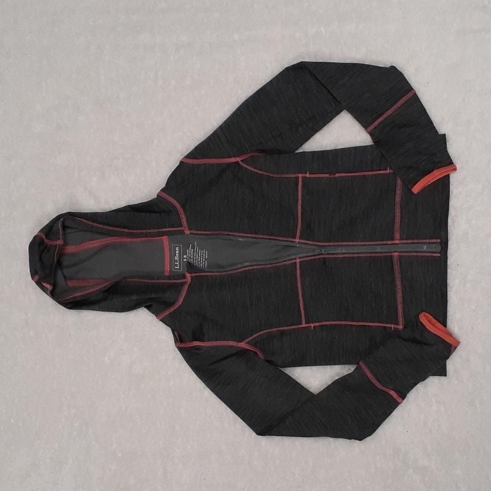 L.L. Bean Girls Grey and Pink Light Jacket Size 8